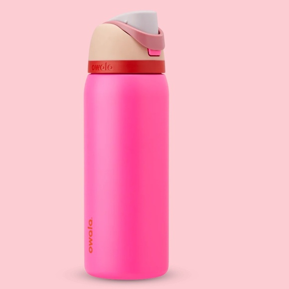 OWALA 32OZ FreeSip Insulated Stainless Steel Water Bottle PINK CAN YOU SEE ME - Picture 2 of 5